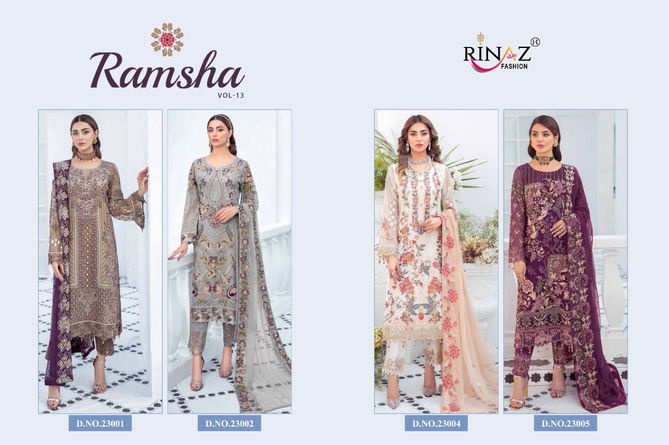 Rinaz Ramsha 13 Nx Heavy Festive Wear Georgette Pakistani Salwar Kameez